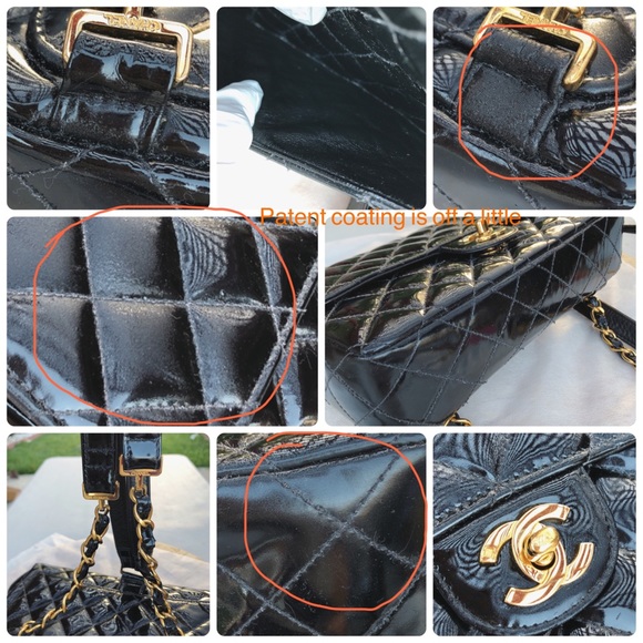 Chanel metalasse quilted patent leather backpack - Picture 7 of 8